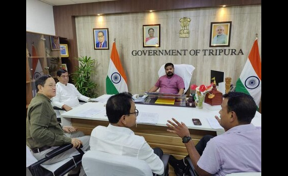 Minister Sushanta Chowdhury chairs important meeting regarding various matters related to Ujjayanta Palace.