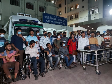 Several ABVP activists injured in police lathi-charge in Tripura capital