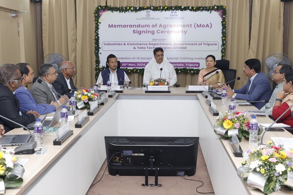 Tripura Govt signs MoA with Tata Technologies for upgrading ITIs