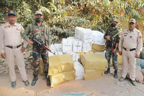 Assam Rifles, Customs seize foreign cigarettes worth Rs. 2.5 cr in Tripura 