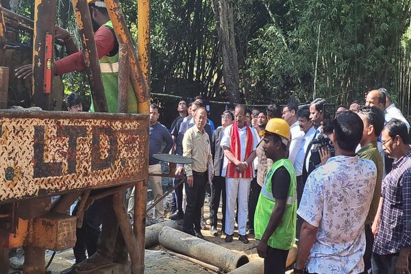 Tripura Governor visits Drinking Water Project in Dhalai district