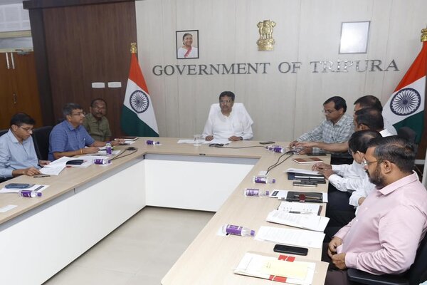 Task Monitoring System: Tripura CM chairs virtual meeting with DMs, SPs