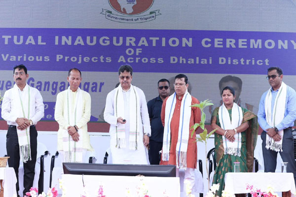 Tripura CM opens, lays foundation stone for Rs 674...