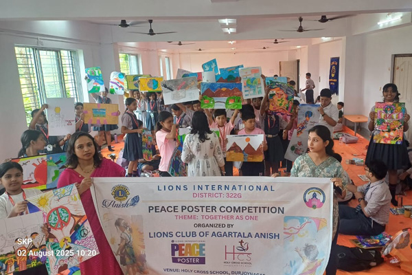 Lions Club of Agartala Anish organizes Peace Poster Competition