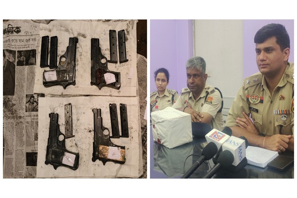 Tripura Police recovers four pistols, seven magazines