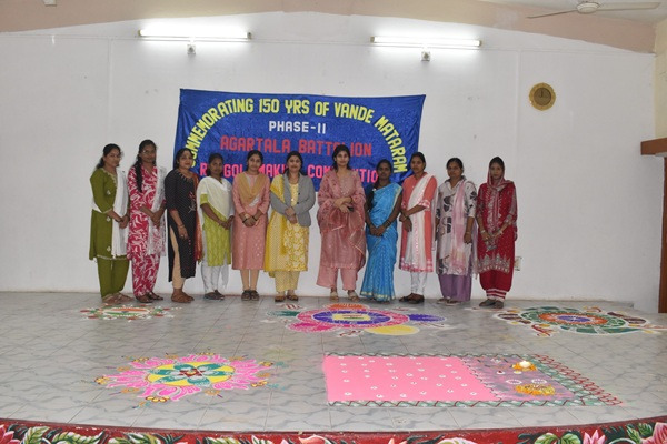Assam Rifles Celebrates Statehood Day with Vibrant Rangoli Competition