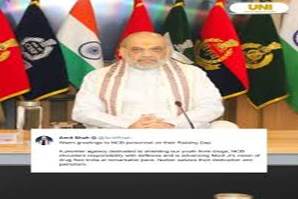 Amit Shah greets NCB personnel on Raising Day...