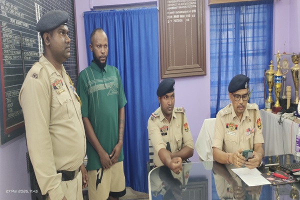 Cameroon national detained near Agartala Railway S...