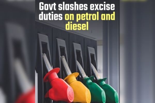 Govt slashes excise duty on Petrol, Diesel, Tripur...