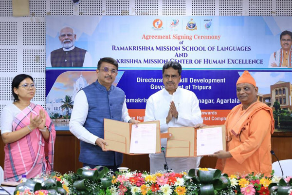 Tripura set to get School of Language, Centre for Human Excellence; Govt signs agreement with Ramakrishna Mission