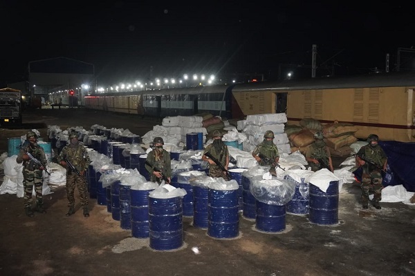 Massive narcotics seizure at Agartala Railway Stat...