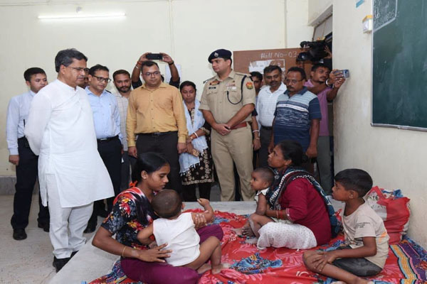 Tripura CM visits flood affected areas, relief camps