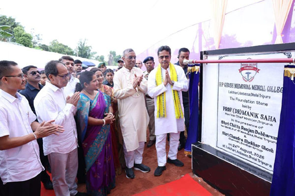 100-bed Medical College set to come up in Tripura’s Dhalai district, foundation stone laid