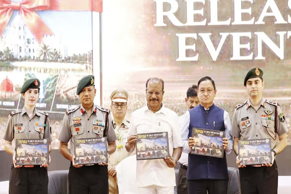 Governor unveils book on Tripura compiled by Assam Rifles