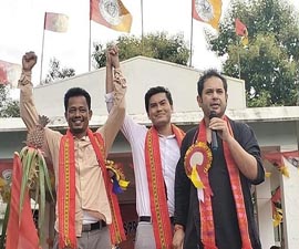 Setback for Tripura BJP, party leader to TTAADC Hangsha Kumar Tripura joins Tipra Motha