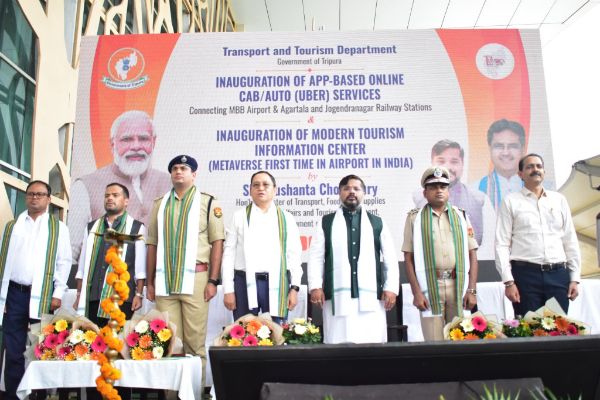Tripura: Uber cab service launched at MBB Airport,...