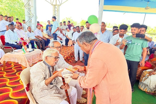 Tripura Power Minister felicitates senior citizens...