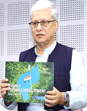 Tripura Dy CM launches book on state’s development history since 1949
