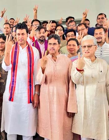 Biplab Deb files nomination for Rajya Sabha bye-poll in Tripura 