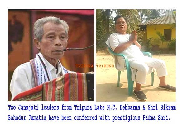 Prestigious ‘Padma Shri’ conferred to two Janajati leaders from Tripura