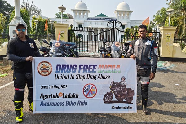 Agartala to Ladakh: Tripura bikers join drugs-free India campaign