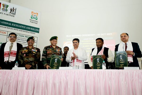 Noble initiative by Assam Rifles to support underprivileged students in Tripura
