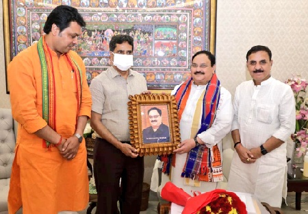 Tripura CM, BJP president meet central leaders including J.P. Nadda