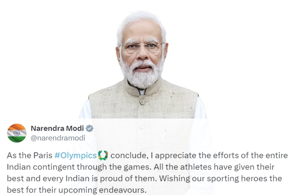 All Indian athletes have given their best at Paris Olympics making every Indian proud: PM 