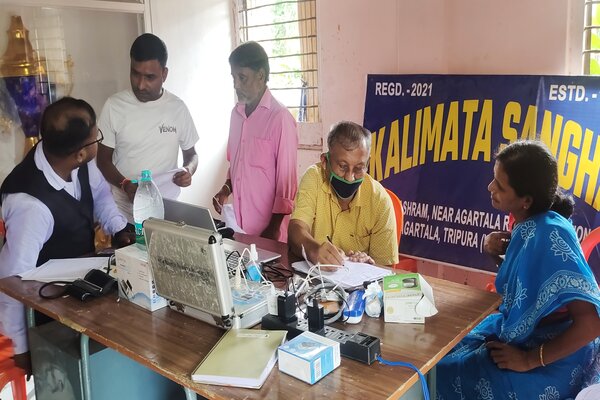Free medical camp organized by Kalimata Sangha