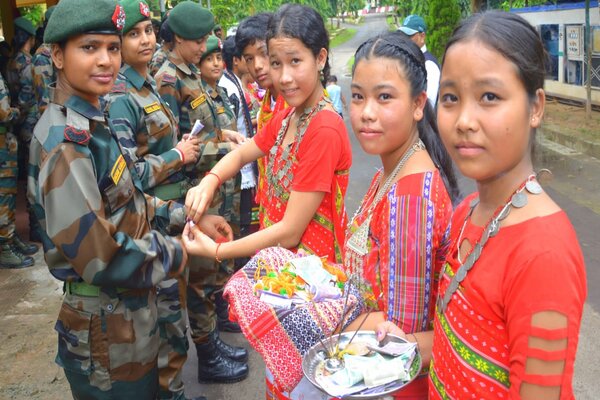 Assam Rifles celebrates Raksha Bandhan with children of Kalyan Ashram